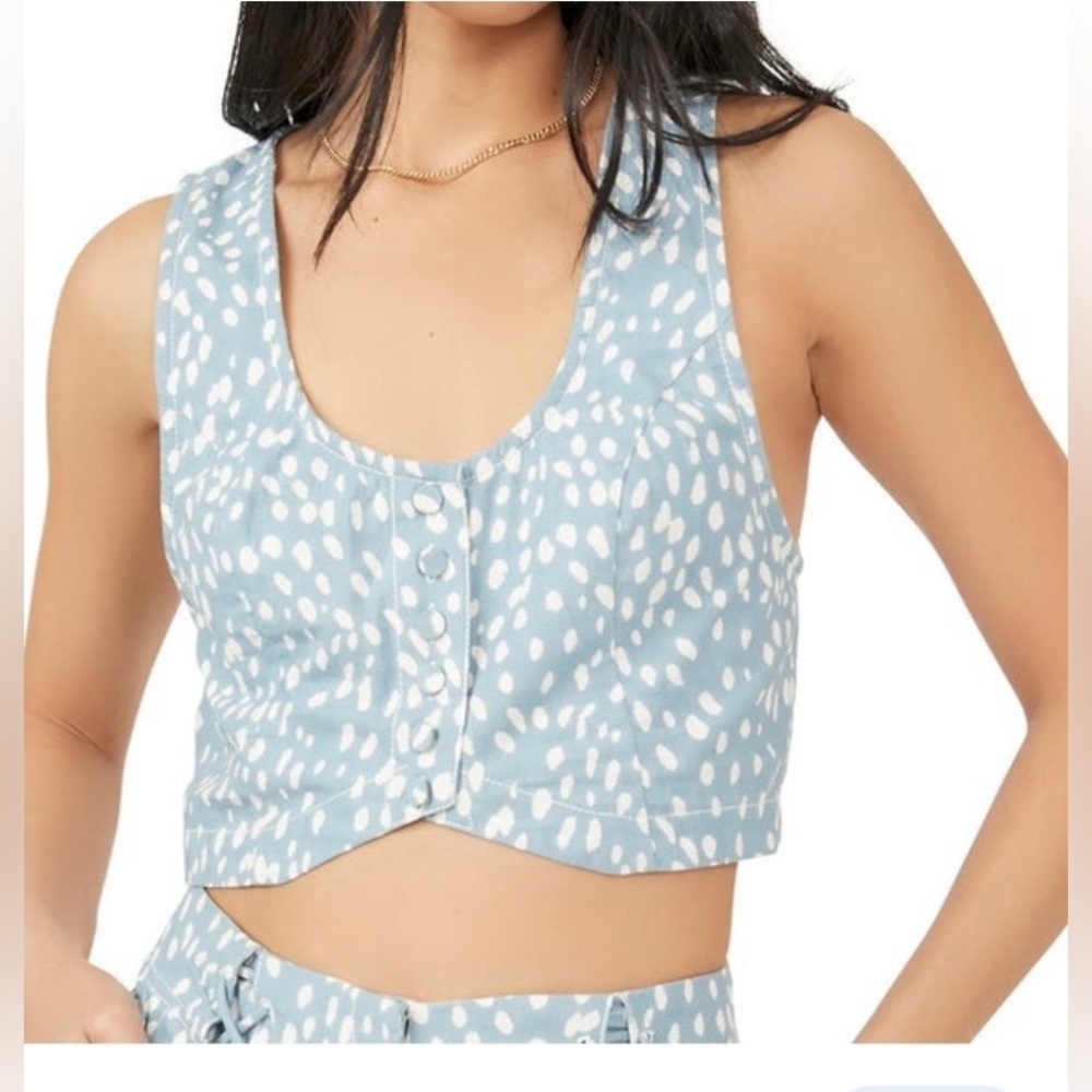 NEW Free People Bennett Top Cropped Vest Top